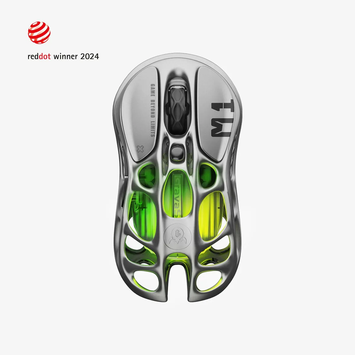 GravaStar GravaStar Mercury M1 Pro Gaming Mouse 26000 DPI Gunmetal Gray — product photo