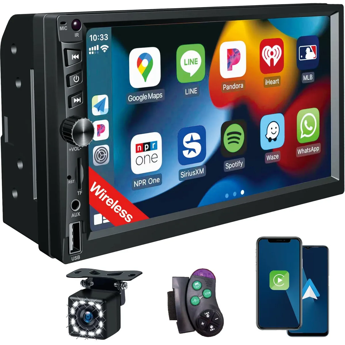  BOSS AUDIO 6300 Wireless 1/2 DIN Receiver 7 inch 1024x600 Bluetooth 5.1 240W — product photo