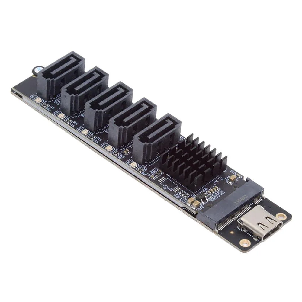 Fervit Fervit 10Gbps USB-C 5 Port SATA Adapter JMB575 JMS580 — product photo
