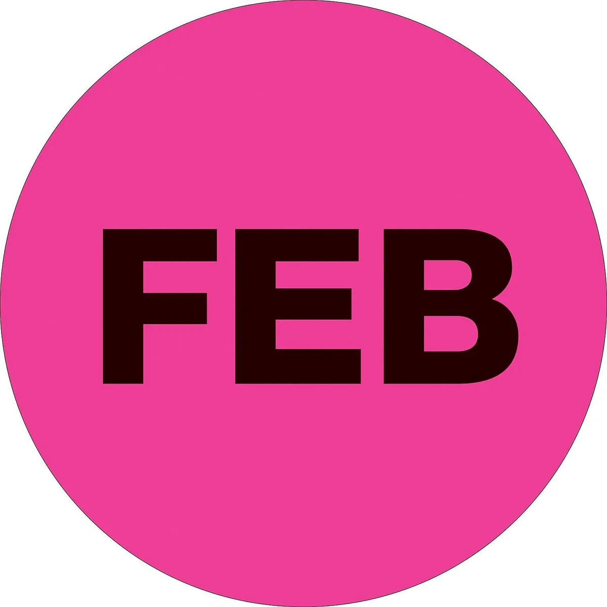 Tape Logic Tape Logic FEB 2" Circle Fluorescent Pink Labels 500/Roll DL6736 — product photo