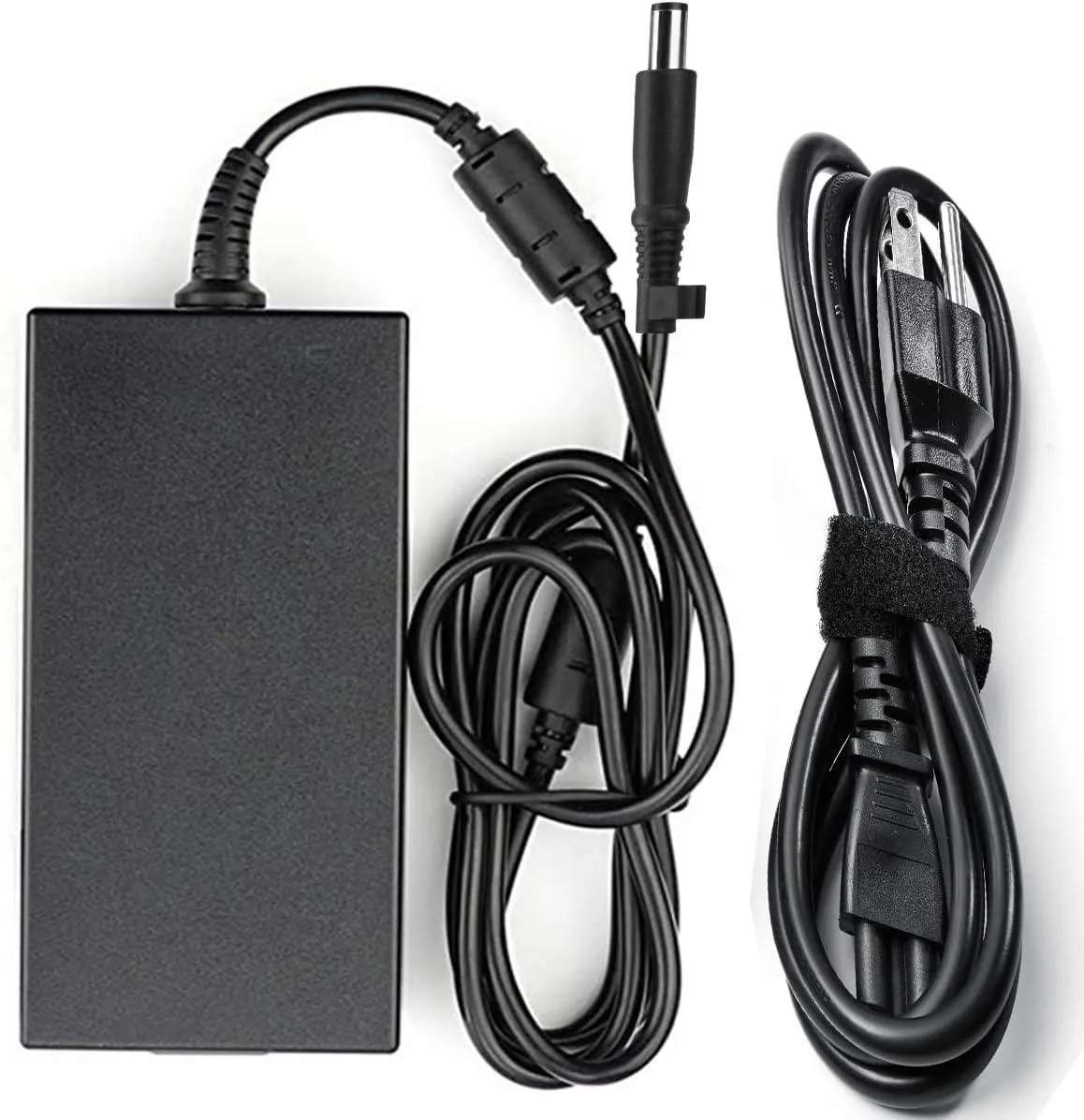 Black rectangular 180W AC adapter with barrel connector and detachable power cord