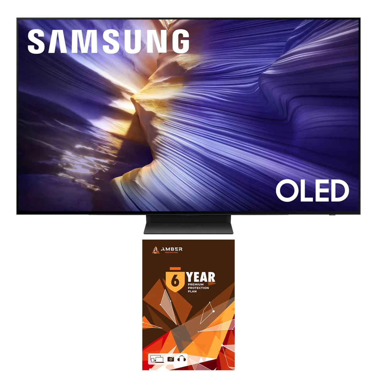 SAMSUNG Samsung QN77S90FAFXZA 77" 4K OLED Smart TV 120Hz Dolby Atmos 6 Year Amber Protection Plan Graphite Black 2025 — product photo