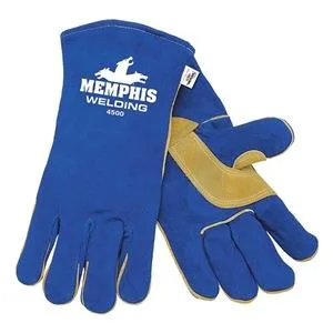 Memphis Memphis 4500S welding gloves cowhide blue size S 13 in 1 pair personal protective equipment — product photo