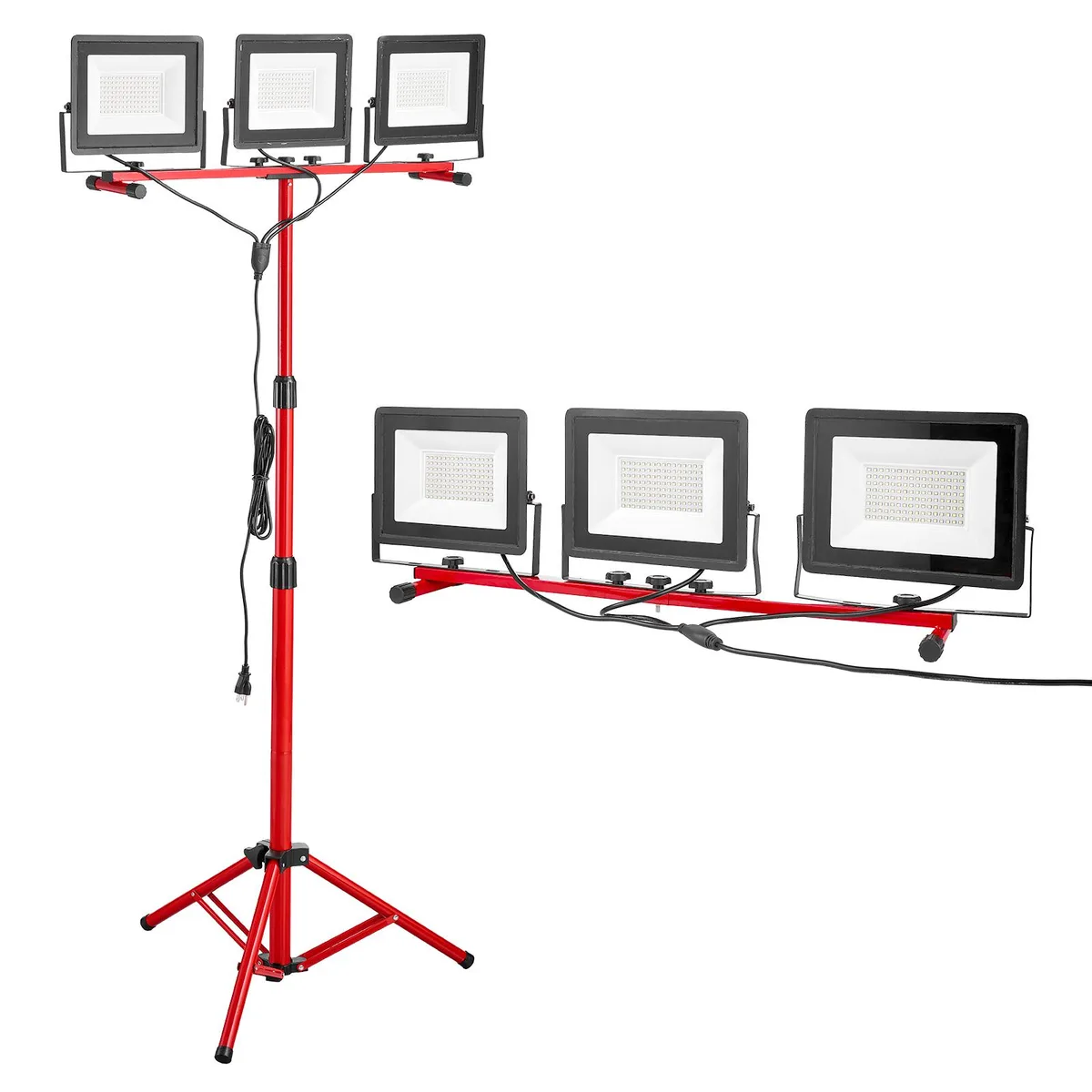 VEVOR VEVOR LED Work Light 21000 Lumens Three-Head Tripod Stand 10.83 ft Cord IP65 — product photo