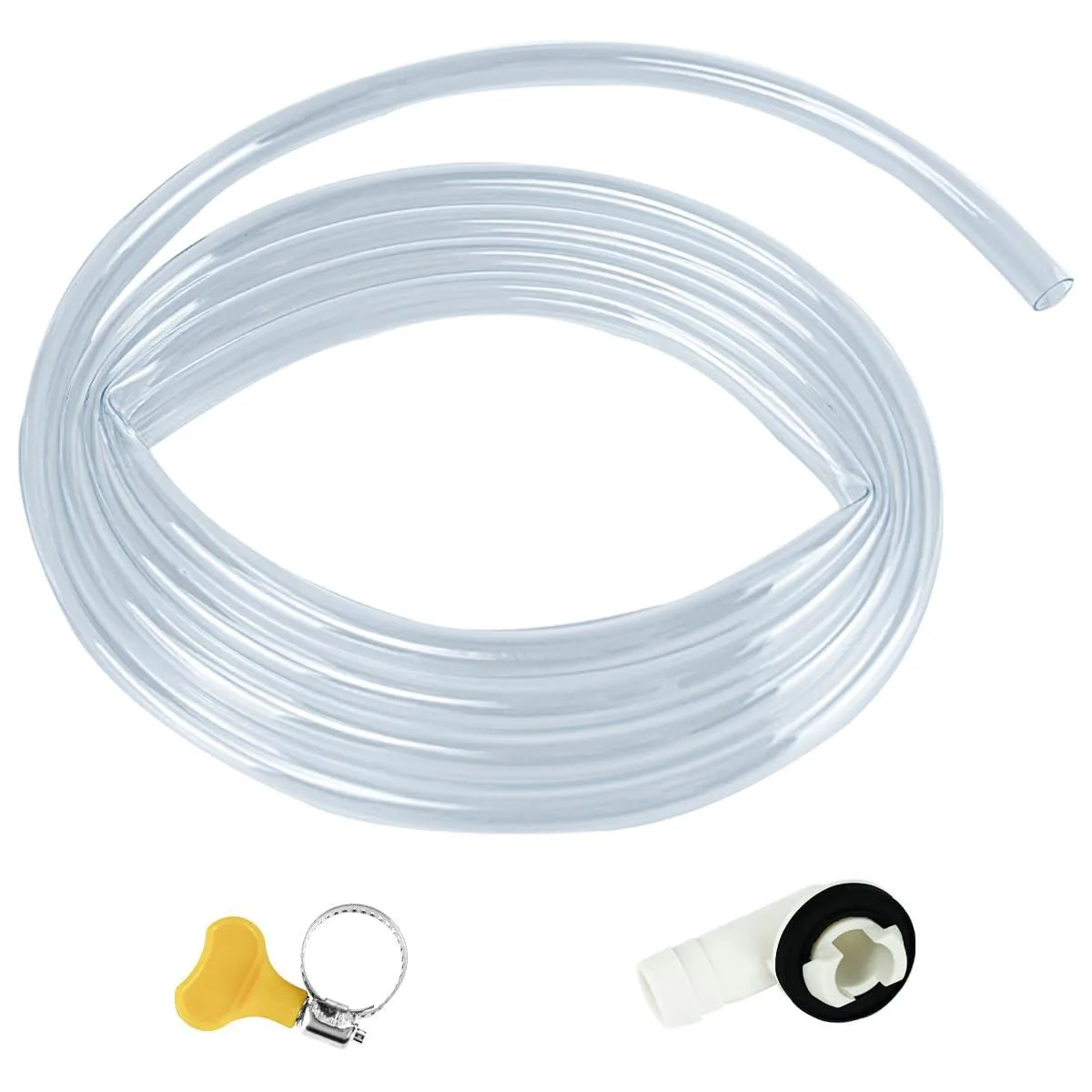 Yellow flexible drain hose 0.6in diameter 10ft length 12 pack