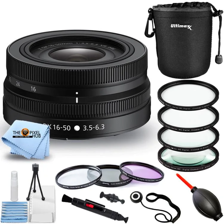 Nikon Global Nikon NIKKOR Z DX 16-50mm f/3.5-6.3 VR Lens 20084 Filter Kit Bundle camera lens — product photo