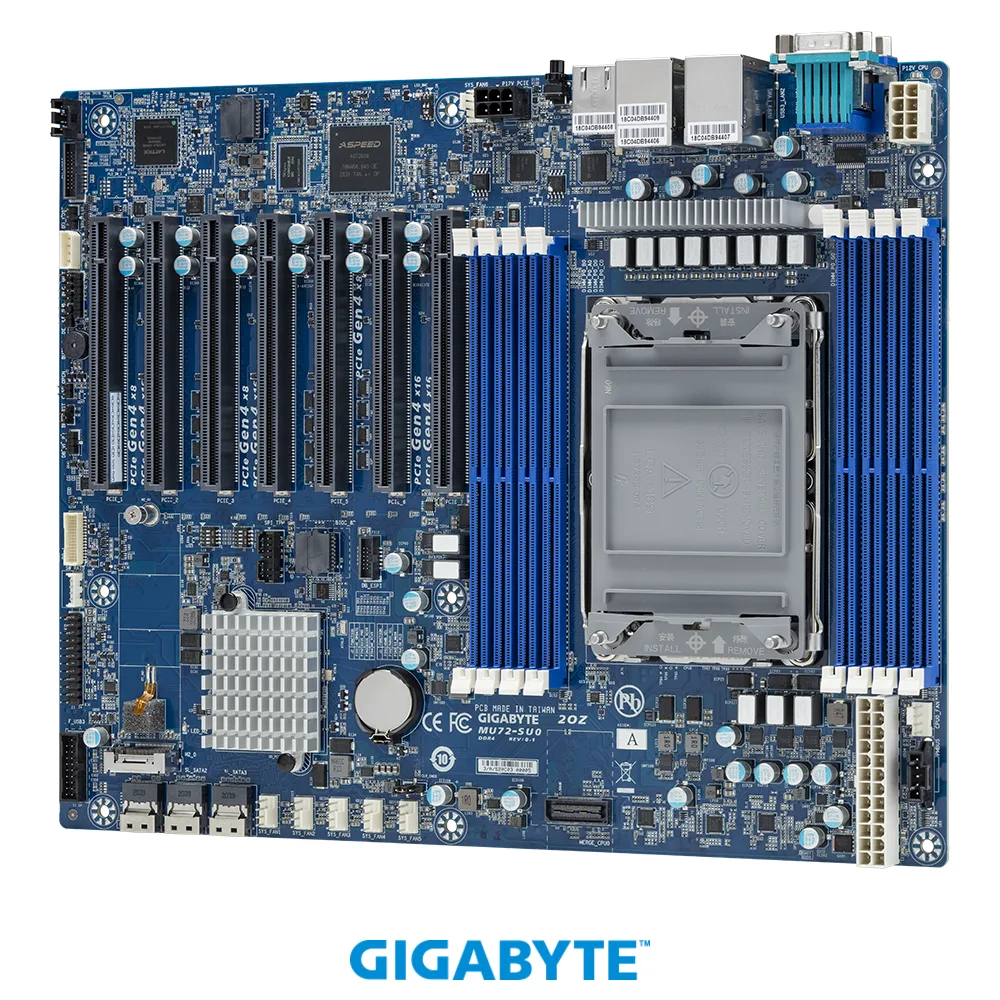 GIGABYTE GIGABYTE MU72-SU0 ATX server motherboard Socket P+ 8 DDR4 3200 256GB — product photo