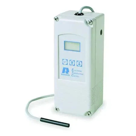 Ranco electronic temperature control unit, rectangular white enclosure with digital display