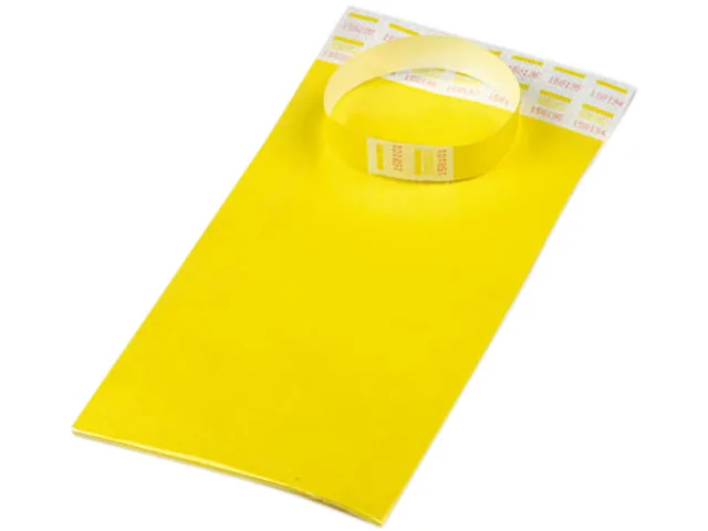 Advantus Advantus 75444 Tyvek Wristbands Yellow 100/Pack — product photo