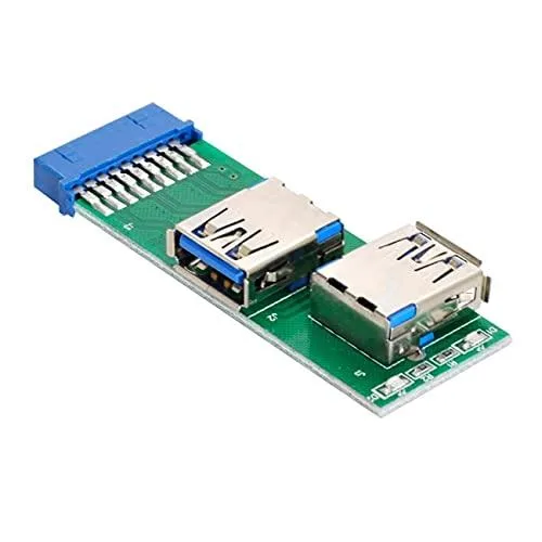 Fervit Fervit USB 3.0 20-pin to dual 19-pin header adapter with LED — product photo
