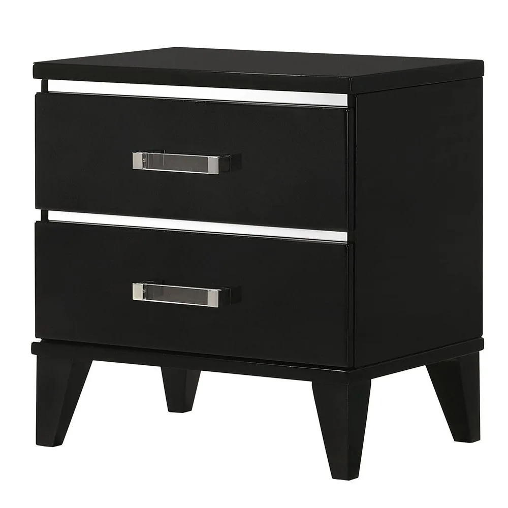 tuphen tuphen Black 2-Drawer Nightstand 23.5" H x 23.5" W x 16.5" D — product photo