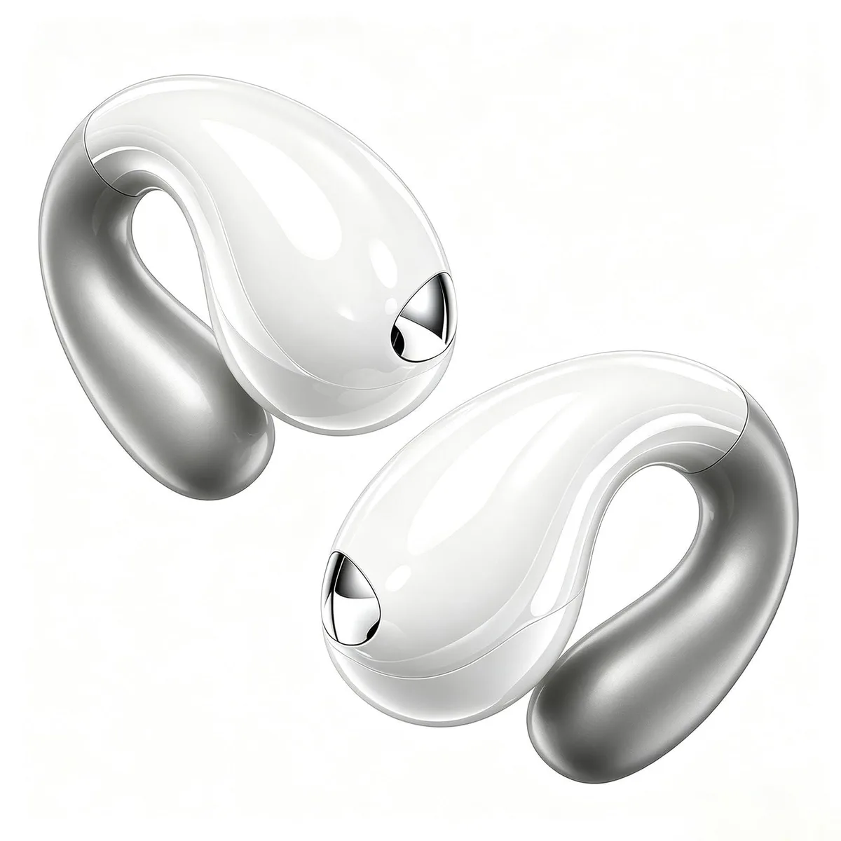 No Sew No Sew SS03 open ear clip headphones Bluetooth 6.1 16.3mm 50h White — product photo