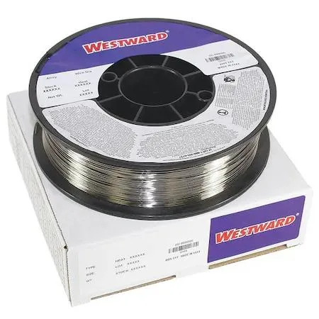 Plastic spool of stainless steel MIG welding wire .045 inch diameter 10 lb weight