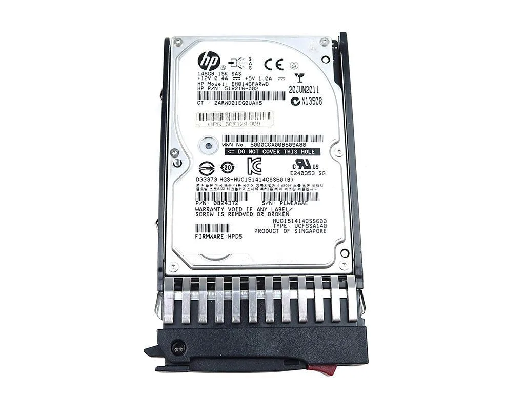 HP HP 518216-002_NEW1 146GB 2.5" 15000RPM SAS 6.0Gb/s HDD laptop replacement part — product photo