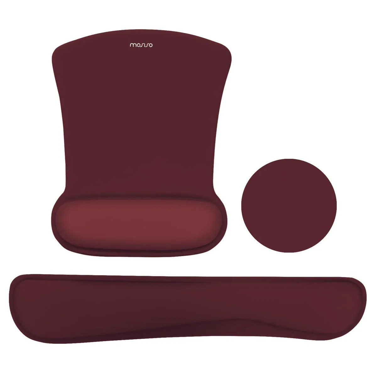  MOSISO Wrist Rest Set Wine Red 16.53 x 3.34 in — product photo