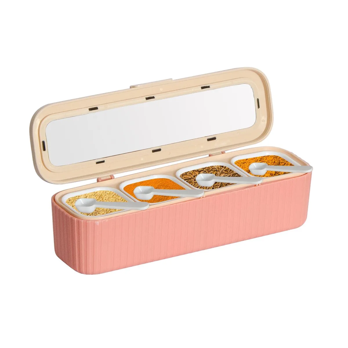  WANGSHIQI TLH-01 4-Pack Seasoning Box, Pink, 10.83x3.15x2.76 in — product photo