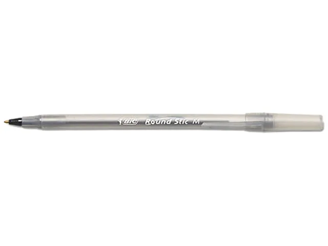 BIC BIC GSM11BK Round Stic Ballpoint Pen Black Medium 12 Pack — product photo