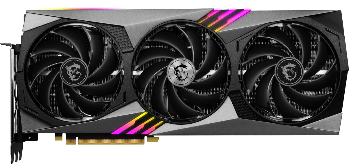 MSI MSI RTX 4070 Ti GAMING X TRIO 12G graphics card — product photo