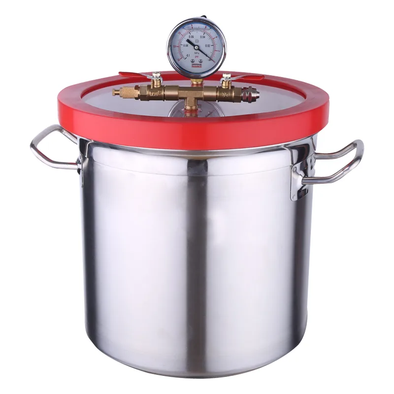 HNZXIB HNZXIB VC-2 3 Gallon (13L) Stainless Steel Vacuum Chamber with 18mm Transparent Lid — product photo