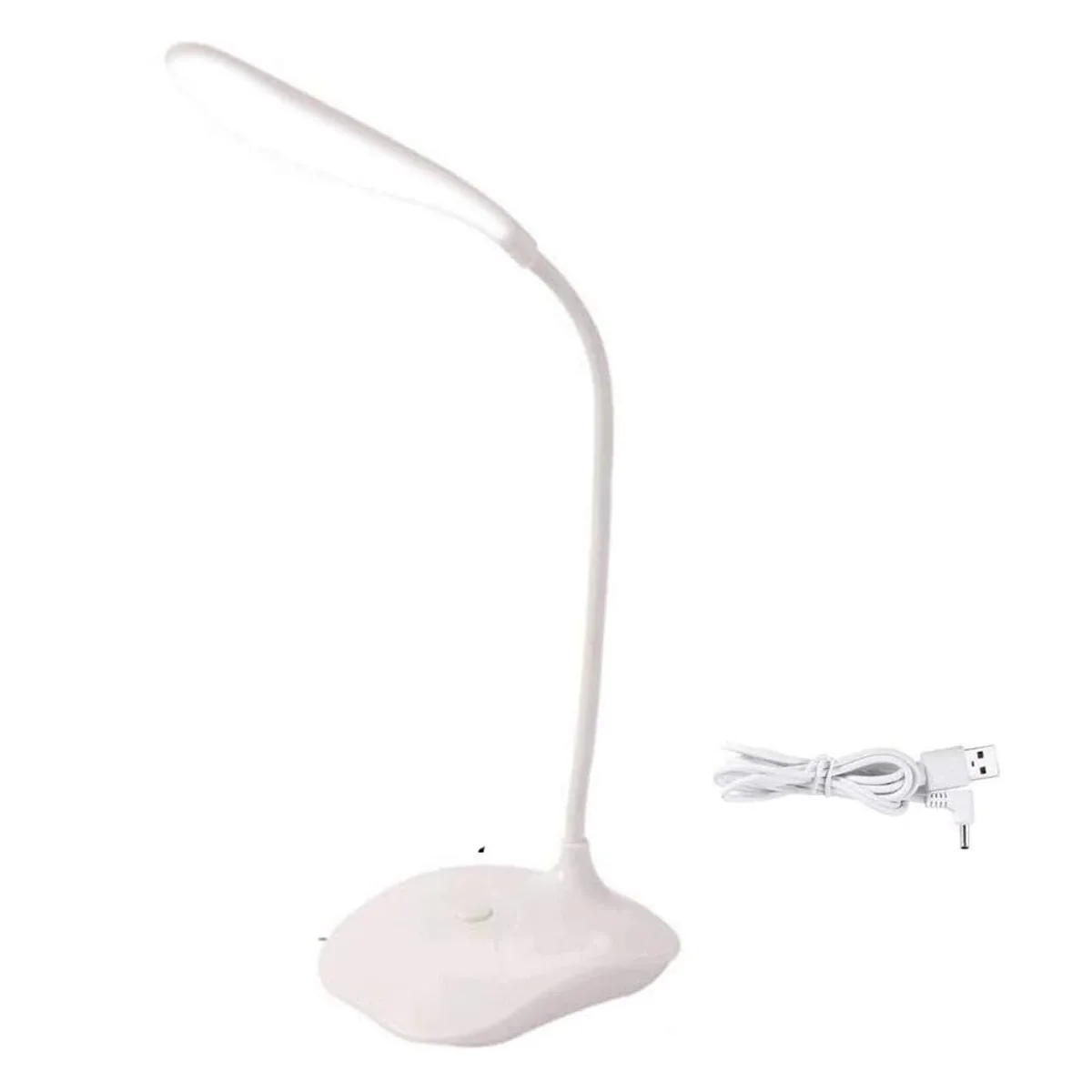 Sosee LED table lamp 32 cm high with flexible gooseneck and polished finish