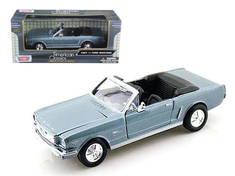 MOTORMAX MOTORMAX 1964 1/2 Ford Mustang Convertible Light Blue 1/24 Diecast Vehicle — product photo