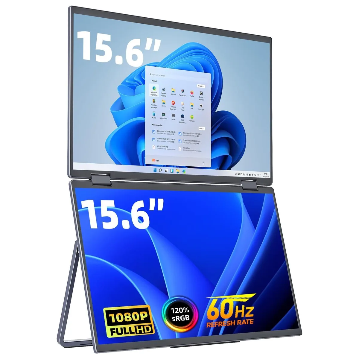 ARENTI ARENTI Dual 15.6" 1080P Portable Monitor 2 in 1 accessory — product photo