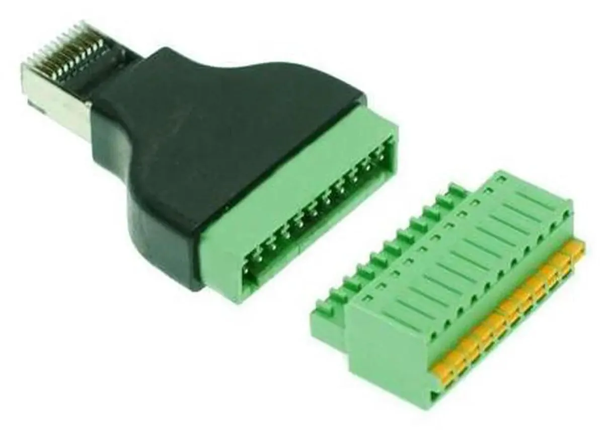 SMUGDESK SMUGDESK RJ50 Male to 11 Pin Spring Terminal Block Adapter Converter — product photo