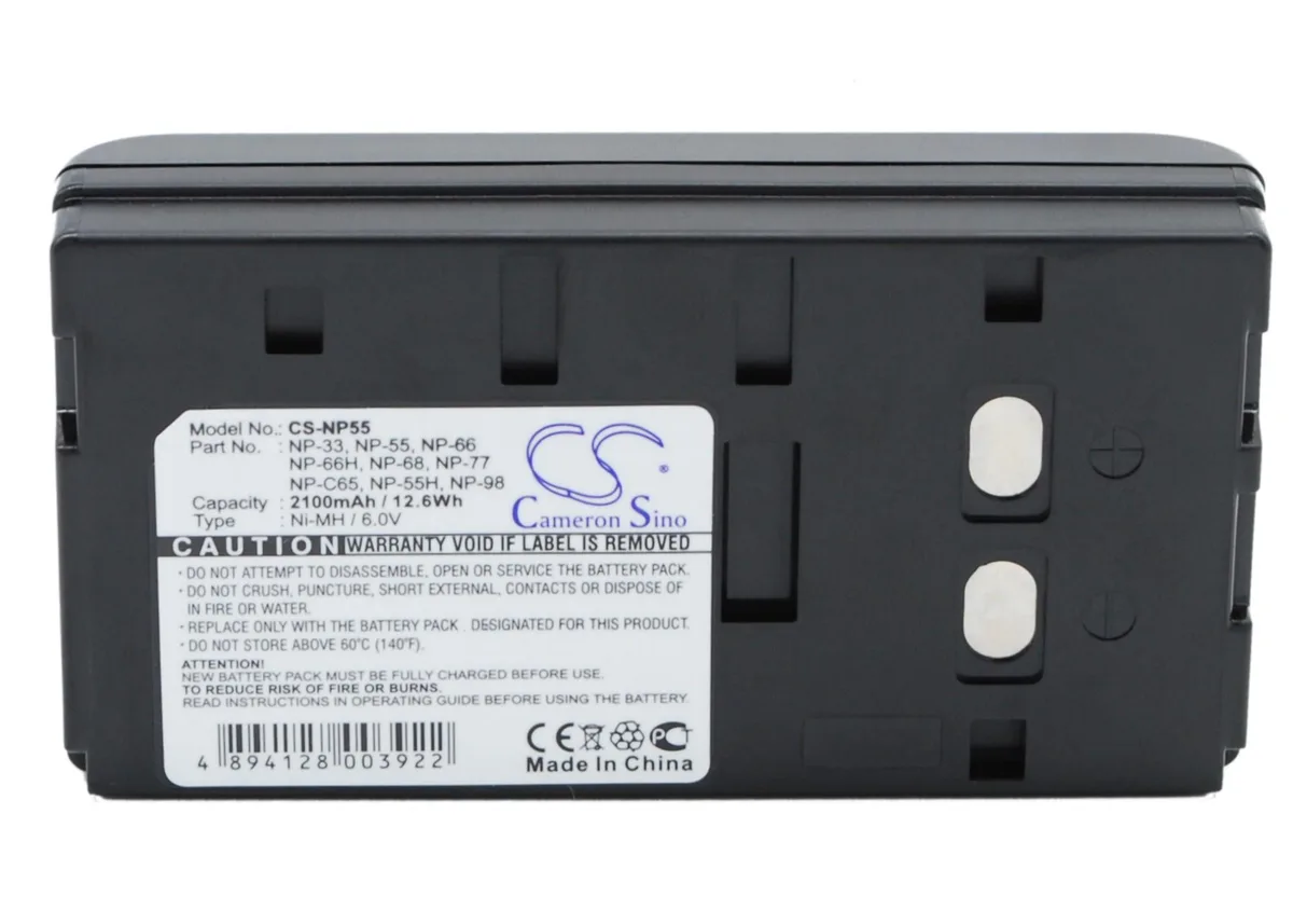 Vintrons Technology Company Limited Vintrons 2100mAh 6V Ni-MH Battery NP-33 NP-55 NP-66 NP-68 NP-77 NP-98 — product photo