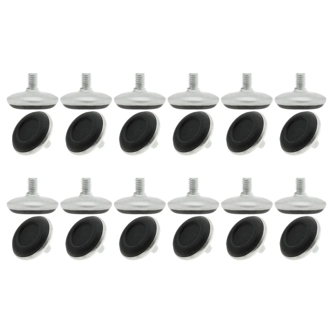 Bag of 24 M6 threaded leveling feet with plastic bases