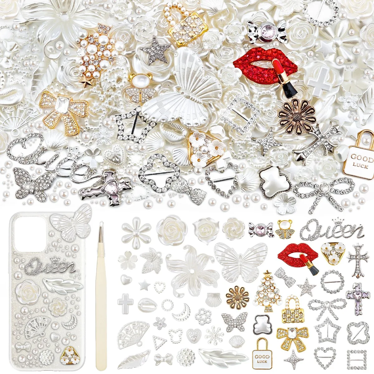  Jyukan Phone Case Charm Kit 02 23 pcs Silver Multi-Color — product photo