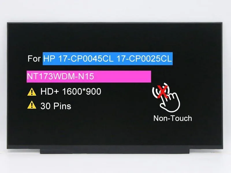 NUOLAISUN NUOLAISUN 17.3" HD+ 1600x900 30-pin laptop screen NT173WDM-N15 — product photo