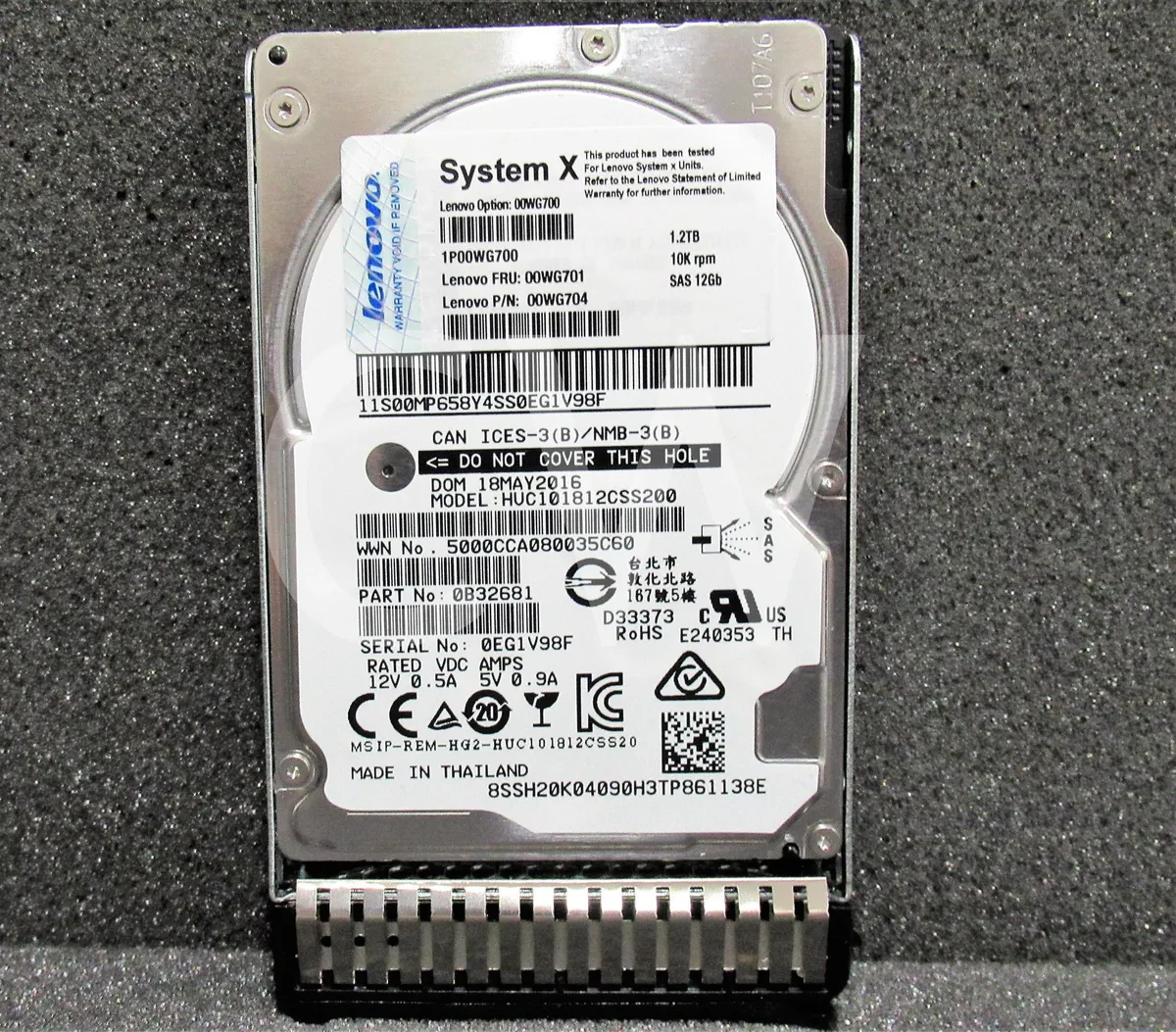 IBM IBM HUC101812CSS200 1.2TB 10000RPM 12Gbps 2.5" SAS internal hard drive — product photo