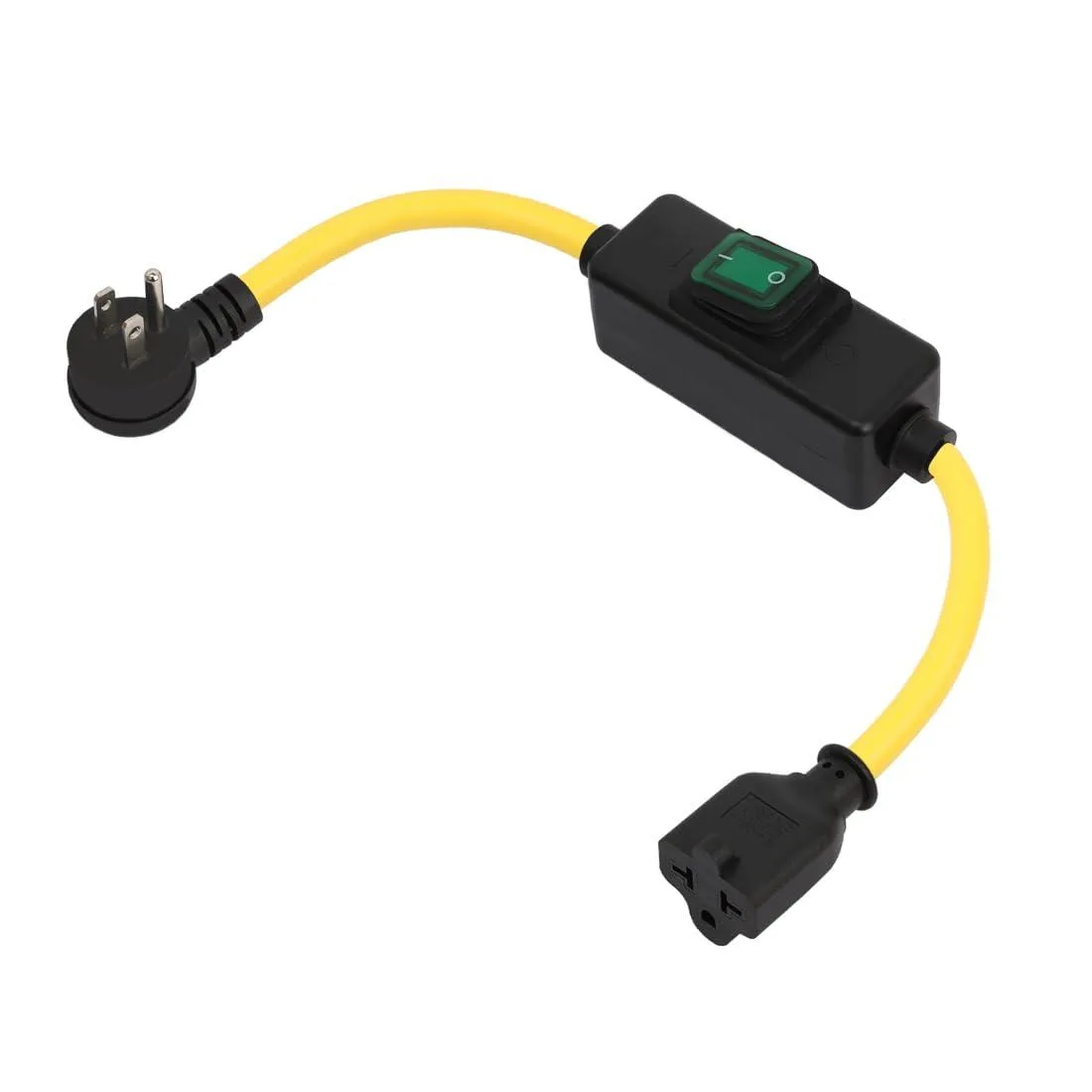 LORDWORLD LORDWORLD Heavy Duty SJTW 12AWG IP57 Waterproof Extension Switch Cord 1.5FT — product photo