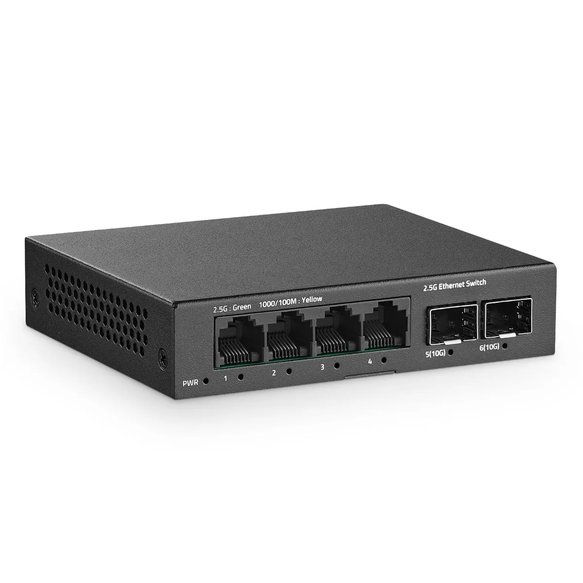  NETGEAR ProSafe 6 Port 2.5G Switch 4×2.5G + 2×10G SFP+ network switch — product photo