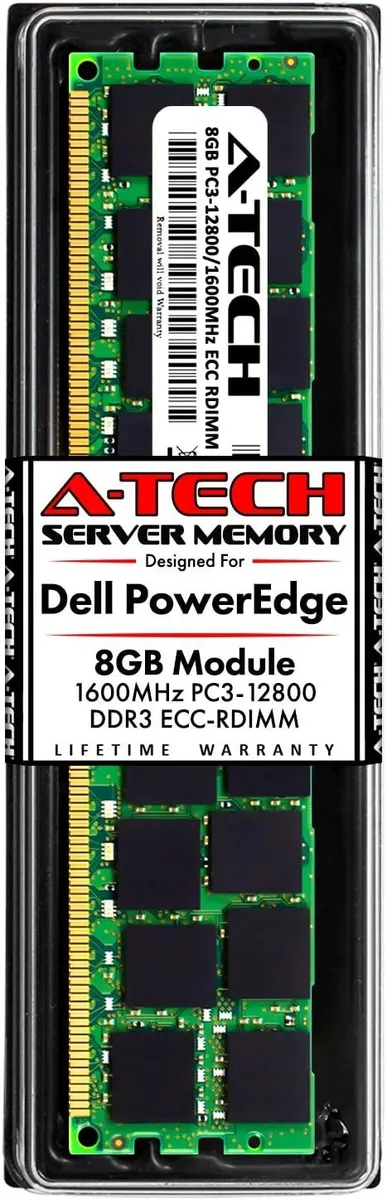 A-Tech A-Tech 8GB DDR3 1600 ECC RDIMM 2Rx4 1.5V 240-Pin PowerEdge memory upgrade — product photo