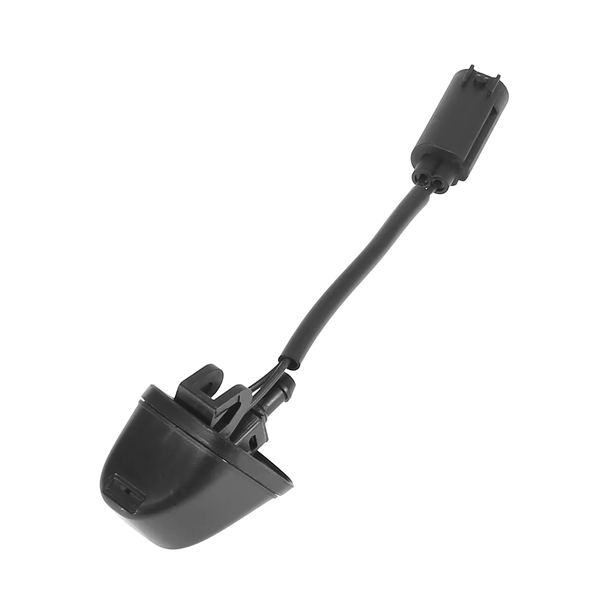 Black plastic heated windshield washer nozzle pair for BMW E90 E91 E92 E93