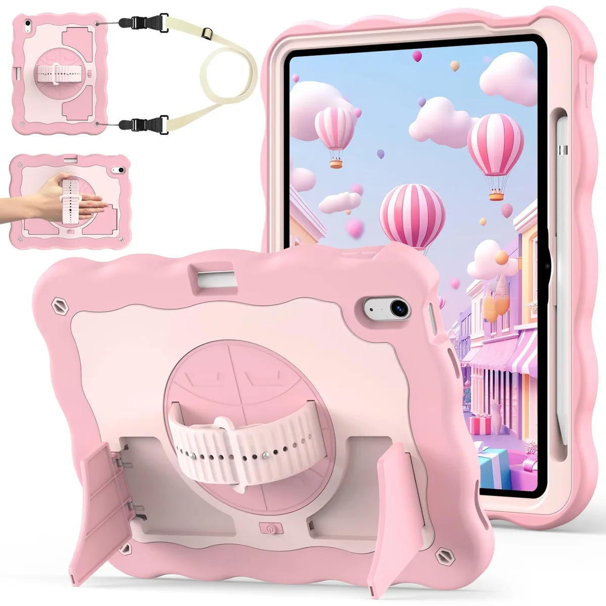  Speck Hybrid Case for iPad 11th 11 Inch A16 2025 / 10th 10.9 Inch 2022 with Strap, Clear — product photo