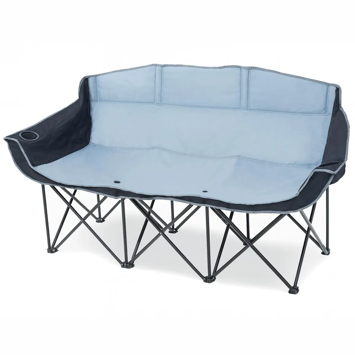 Vandue Corporation Vandue Corporation GoTEAM! 3 Seat Portable Folding Bench/Couch Black/Gray — product photo