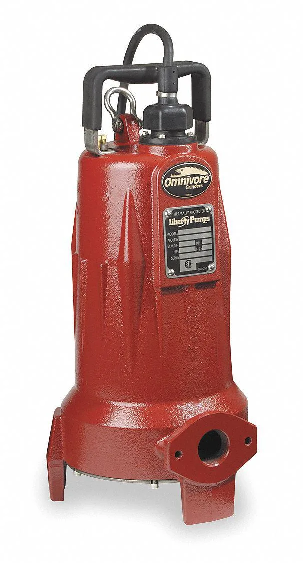 Cast iron grinder pump body with stainless steel impeller