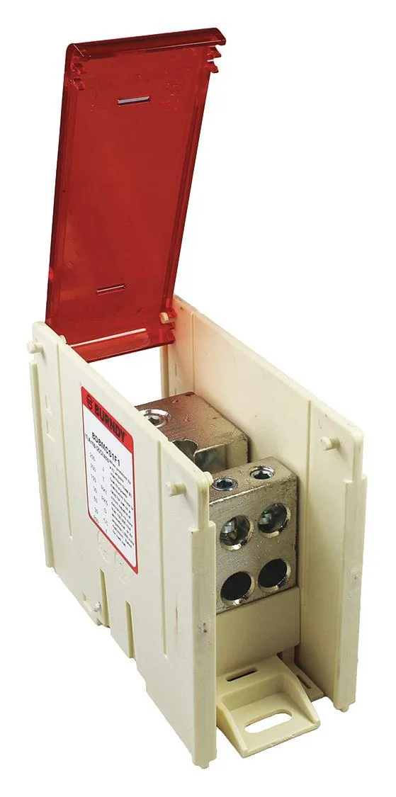 Burndy Burndy Block Cover BDBMCS 1Pole 1.67inW Polycarbonate Red — product photo
