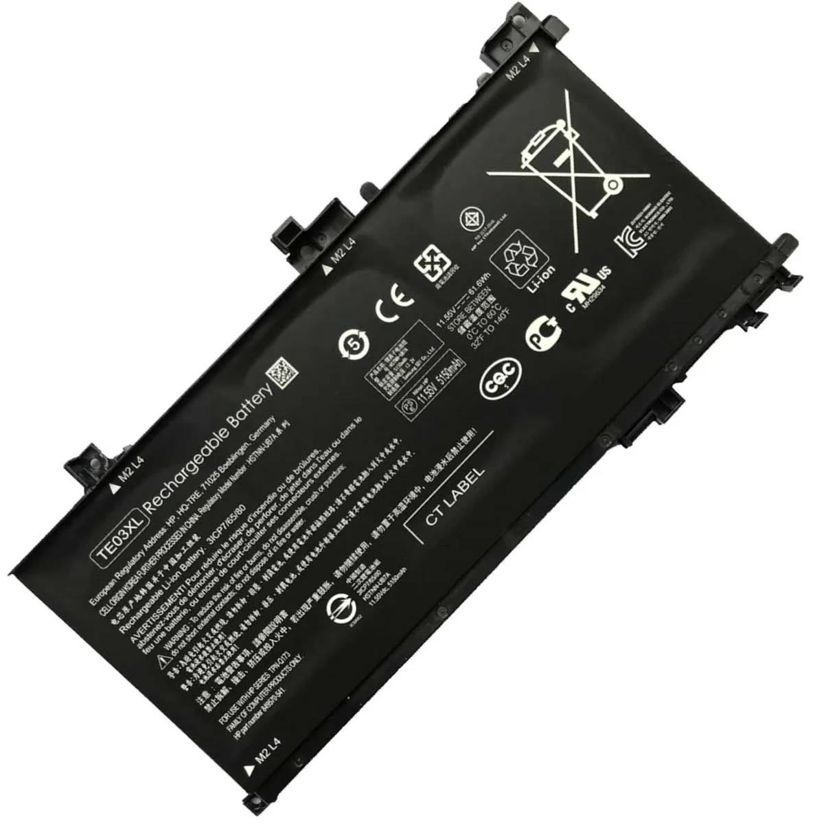 Hecales Hecales TE03XL laptop battery 11.55V 61.6Wh 3-cell — product photo