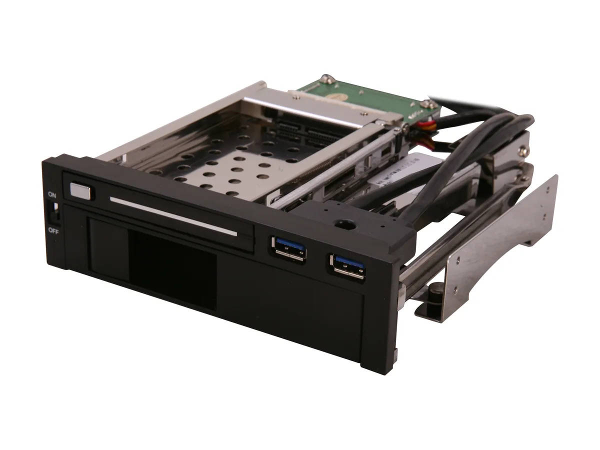 Syba Syba SY-MRA55006 5.25" Dual Bay Mobile Rack Controller Panel — product photo