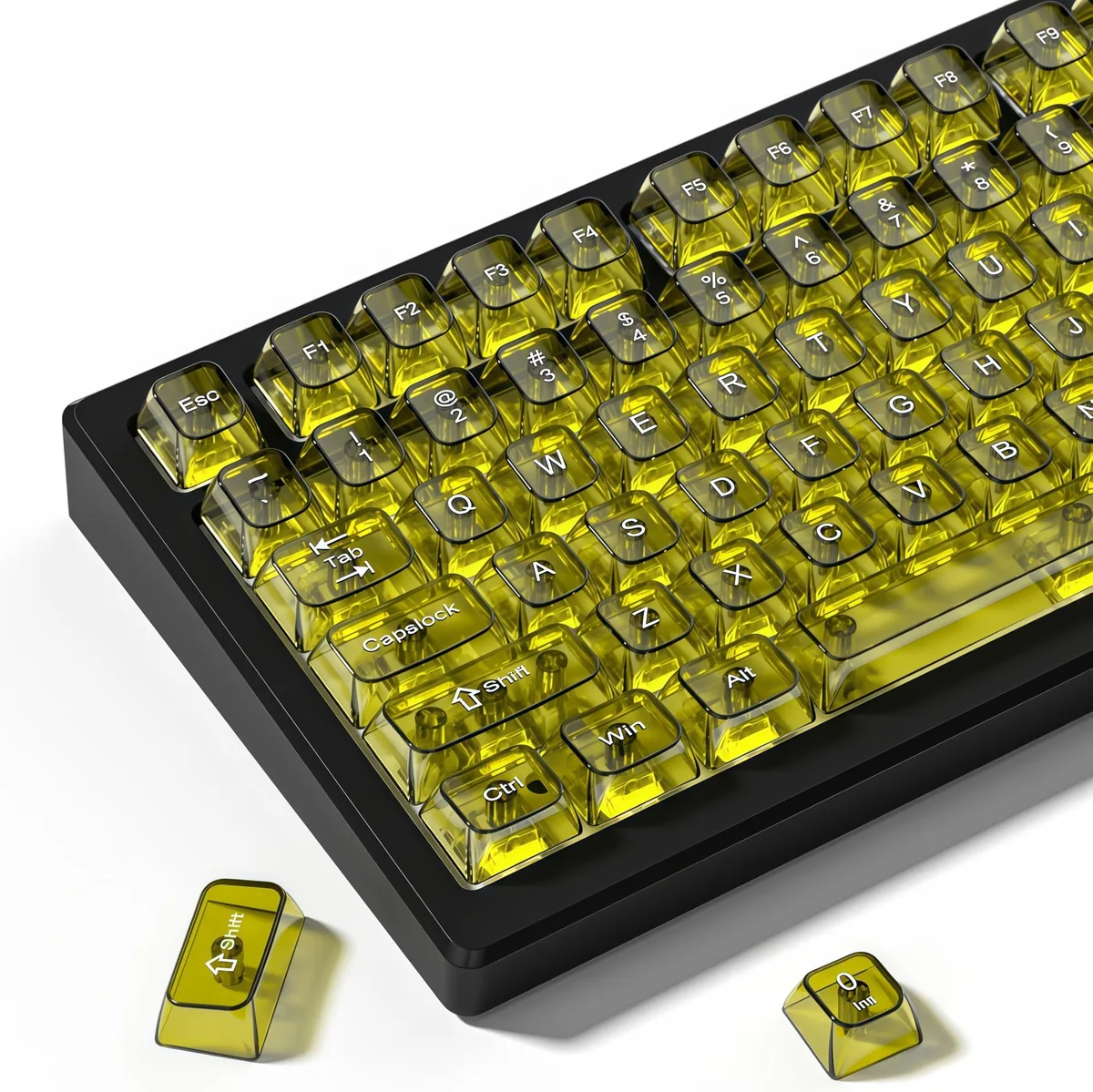 Womier Womier Dark Yellow Clear MDA keycap set 115-key 60 65 75 96 100% .308 kg — product photo