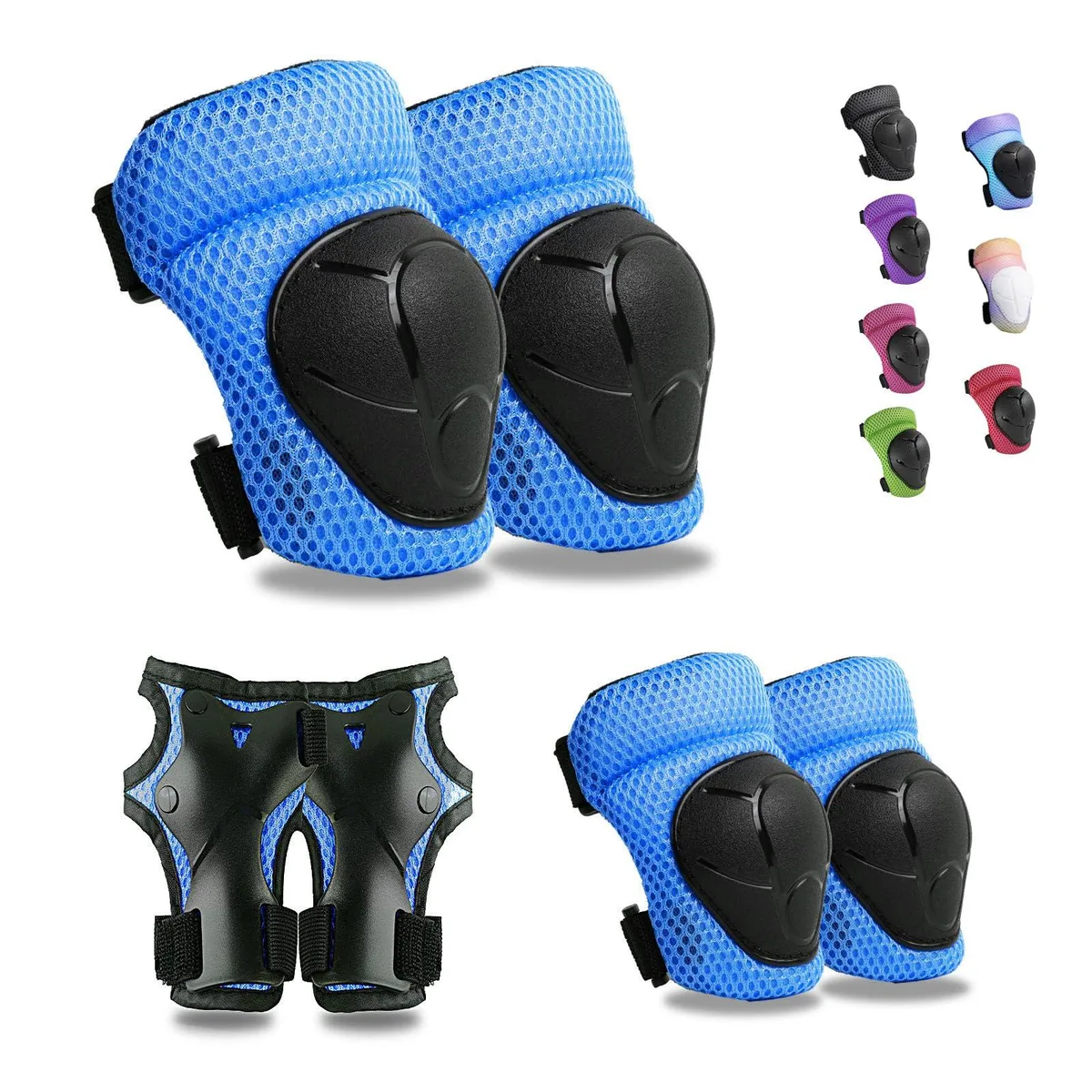 GGEQID G08 Skateboard Protective Gear Blue 4-12 Years 35-80lbs — product photo