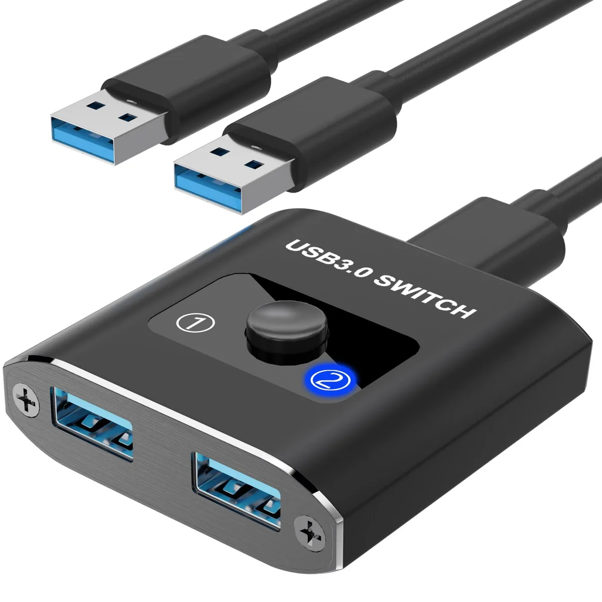  AUKOKIOULA USB 3.0 Bi-Directional Switch 2-in-1/1-in-2 KVM Switch — product photo