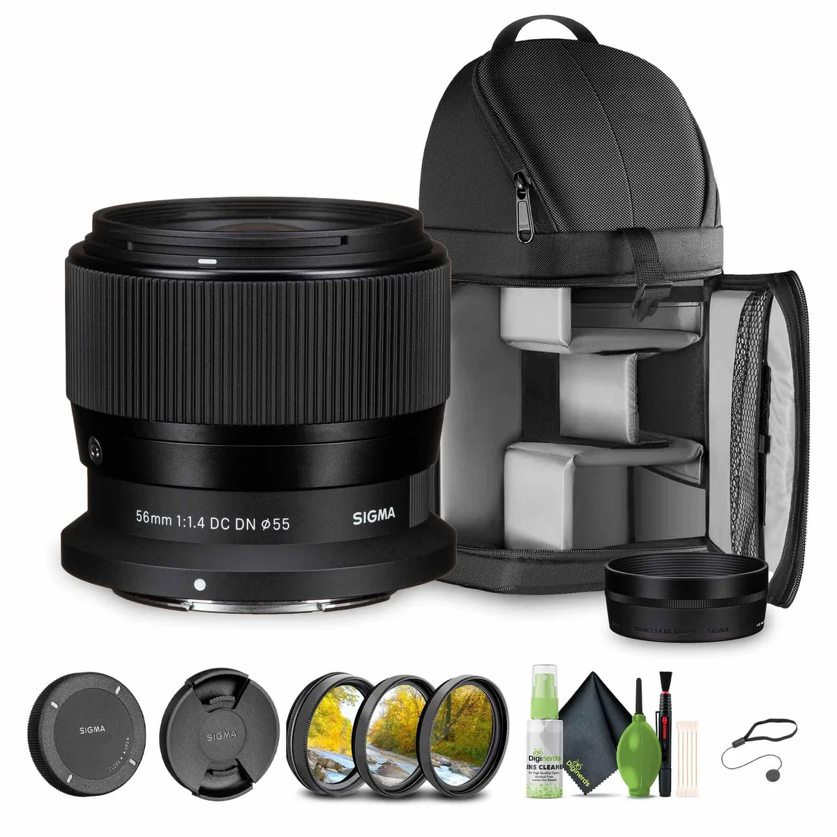 SIGMA Sigma 56mm f/1.4 DC DN Contemporary Nikon Z Bundle camera lens — product photo