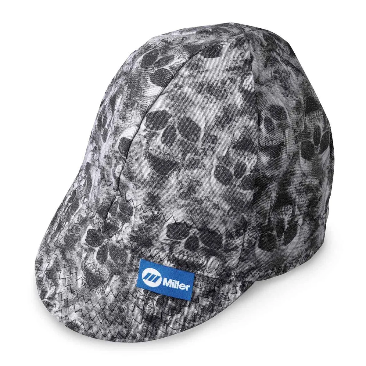 Miller 286981 welding cap with Ghost Skulls print, reversible cotton, soft bill