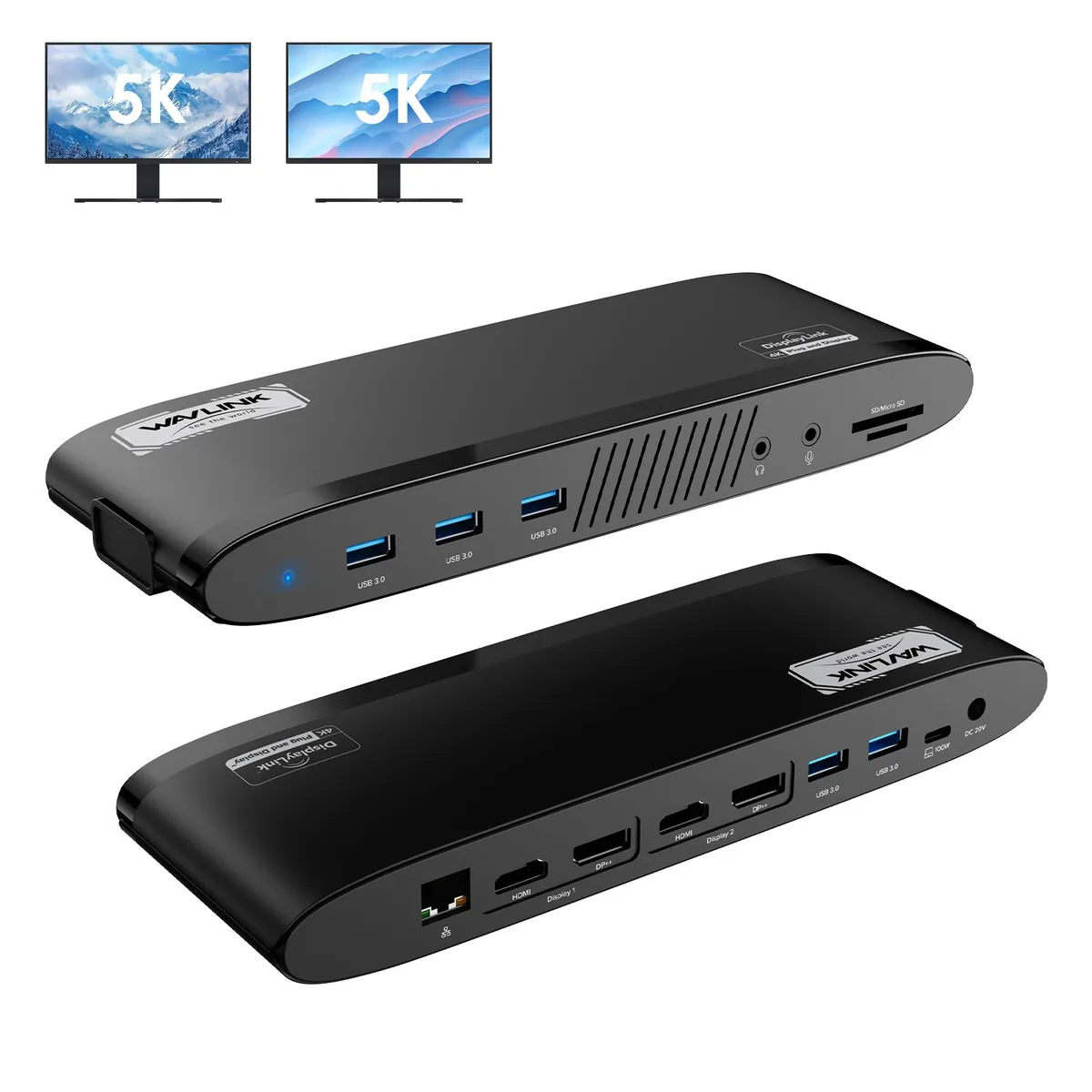 Wavlink Wavlink WL-UG69PD11 docking station dual 5K 100W PD — product photo