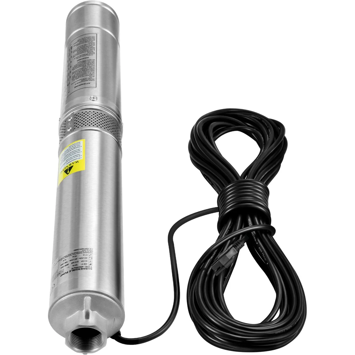 VEVOR VEVOR 4SSM5/12 Deep Well Submersible Pump 2HP 230V 37GPM 427ft 33ft Cord 4in Stainless Steel — product photo