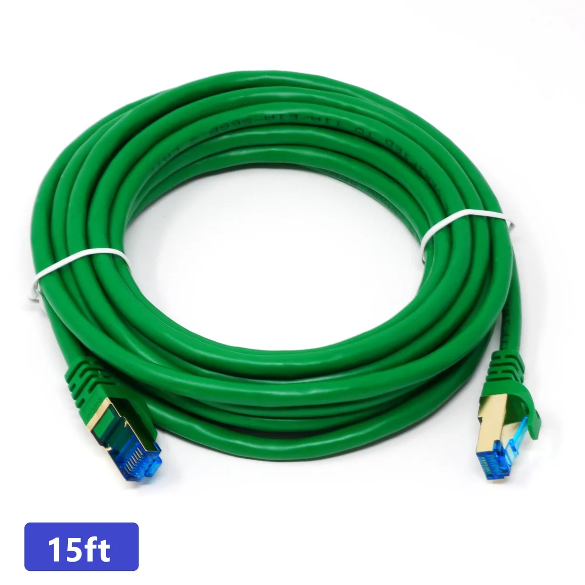 QualGear QualGear Cat 7 RJ45 Ethernet Cable 15 ft Green — product photo